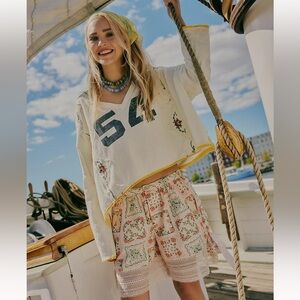 Free people blooming lace bow shorts